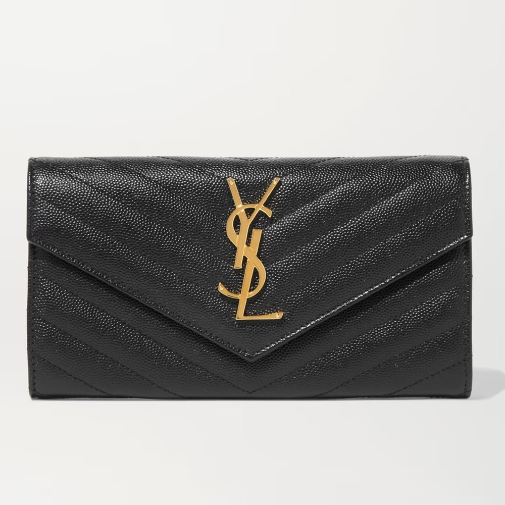 Saint Laurent Monogram Large Quilted Leather Continental Wallet